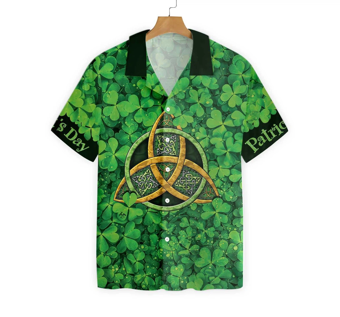 Personalized Happy St Patrick's Day Irish People Proud Hawaiian Shirt, Button Up Aloha Shirt For Men, Women
