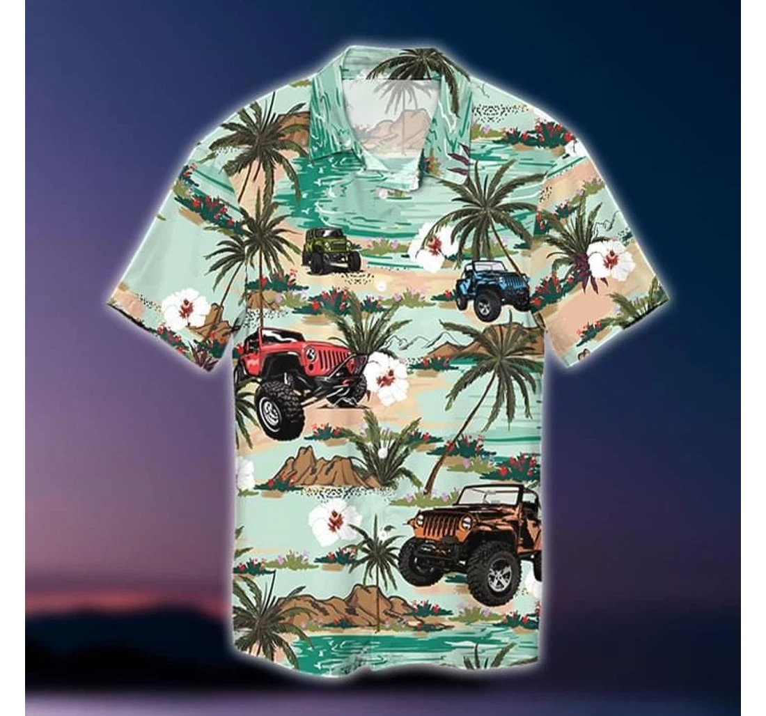 Personalized Truck Coconut Tree Hawaiian Shirt, Button Up Aloha Shirt For Men, Women