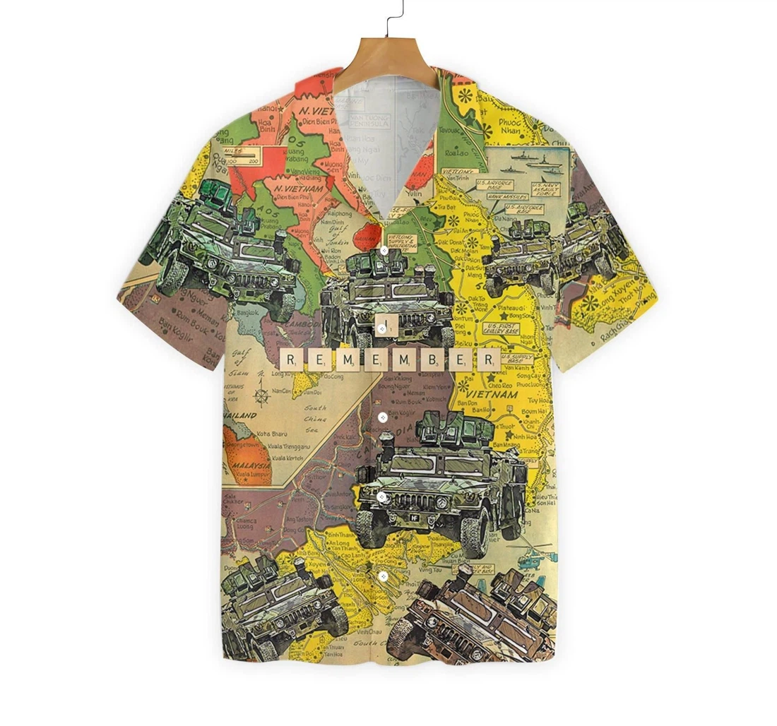 Personalized Veteran I Remember Hawaiian Shirt, Button Up Aloha Shirt For Men, Women