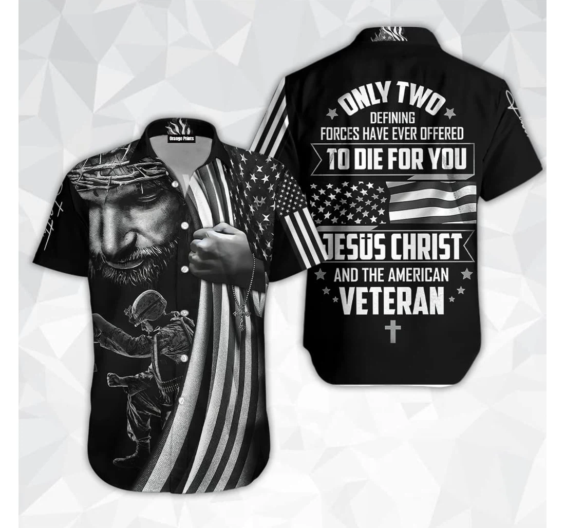 Personalized Us Veteran Hawaiian Shirt, Button Up Aloha Shirt For Men, Women