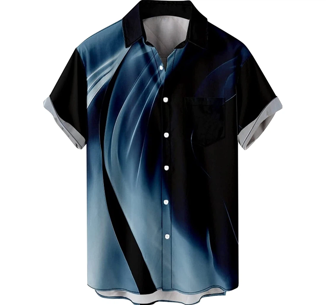 Personalized Mens Big And Tall Mens Palm Front Pocket Hawaiian Shirt, Button Up Aloha Shirt For Men, Women