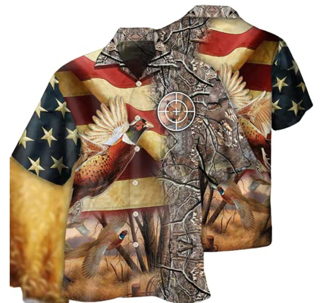 Personalized Pheasant Hunting American Us Nice Gift Father Best Price Hawaiian Shirt, Button Up Aloha Shirt For Men, Women