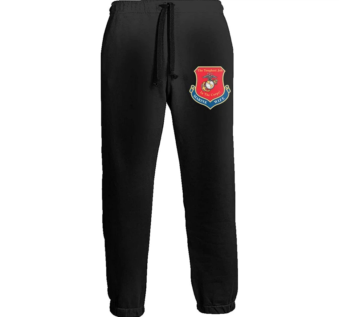 Personalized Marine Wife Sweatpants, Joggers Pants With Drawstring For Men, Women