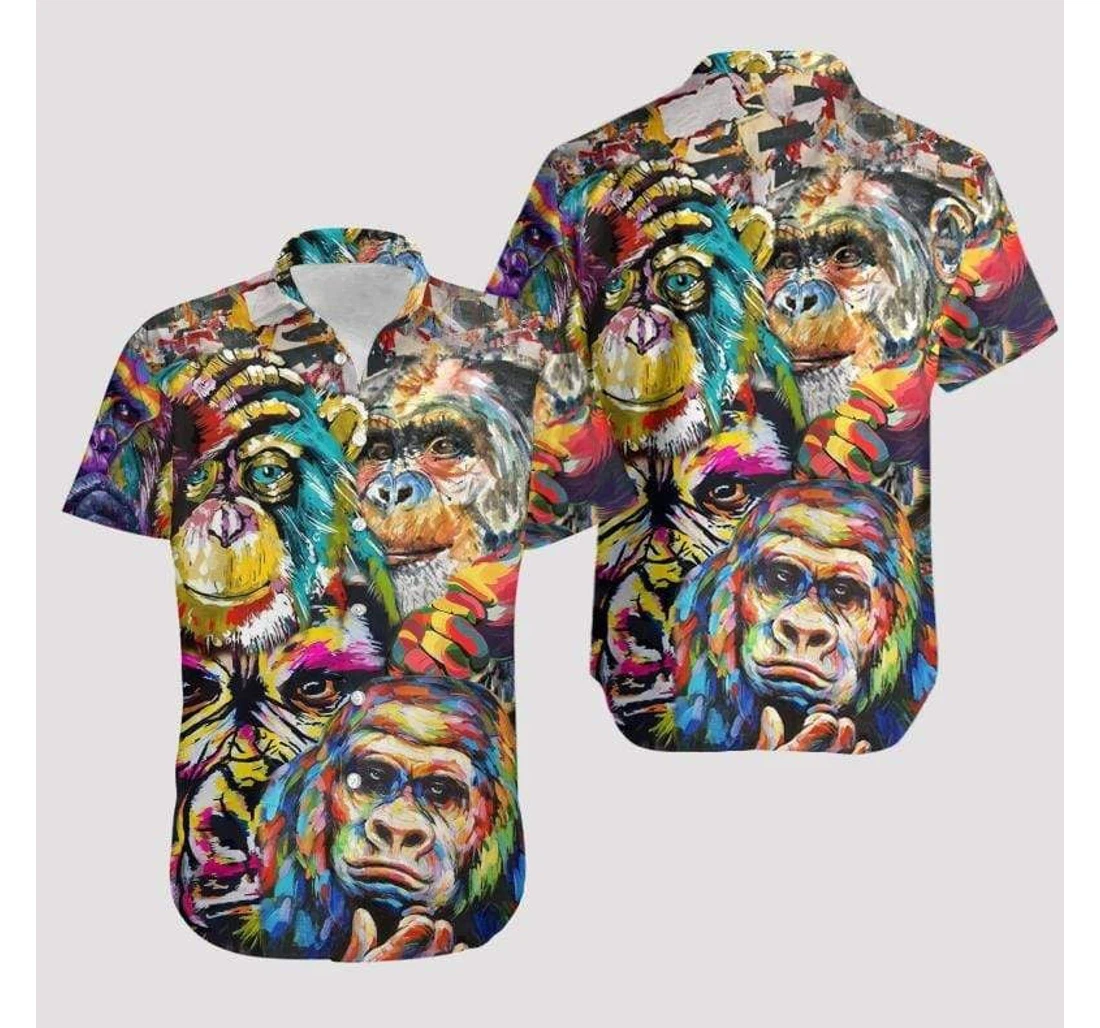 Personalized Amazing Gorilla Hawaiian Shirt, Button Up Aloha Shirt For Men, Women