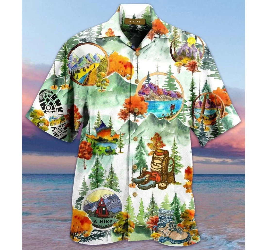 Personalized Amazing Hiking Hawaiian Shirt, Button Up Aloha Shirt For Men, Women