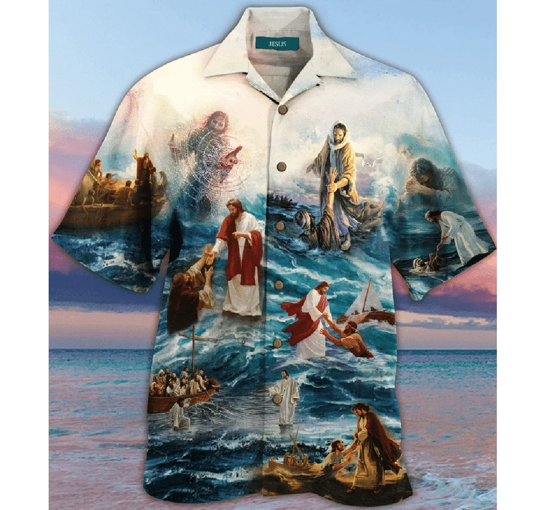 Personalized God Save Our Life Hawaiian Shirt, Button Up Aloha Shirt For Men, Women