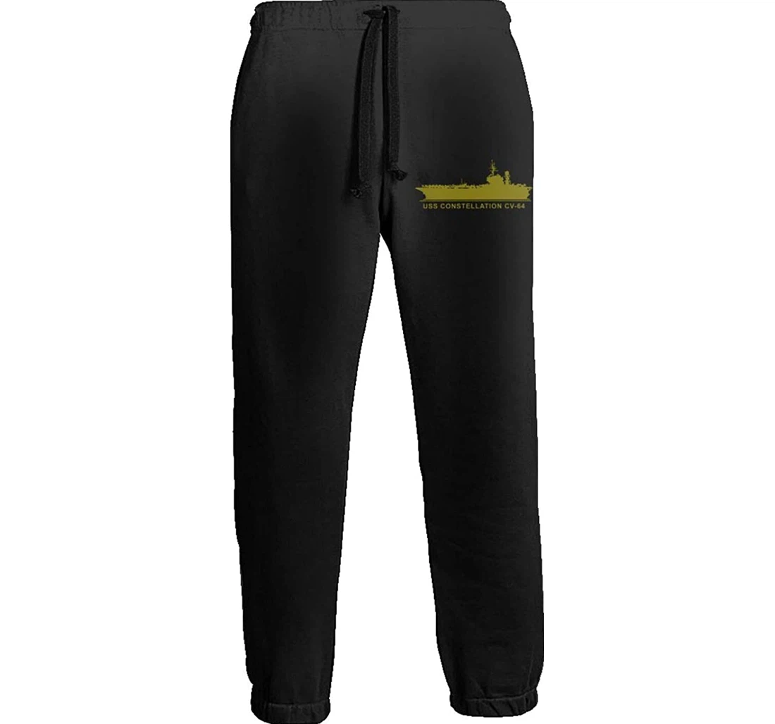 Personalized Uss Constellation Cv-64 Sweatpants, Joggers Pants With Drawstring For Men, Women