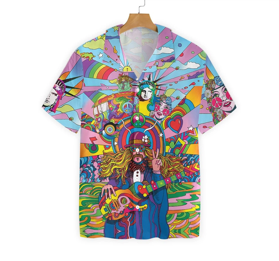 Personalized Enjoy The Little Things Hippie Hawaiian Shirt, Button Up Aloha Shirt For Men, Women