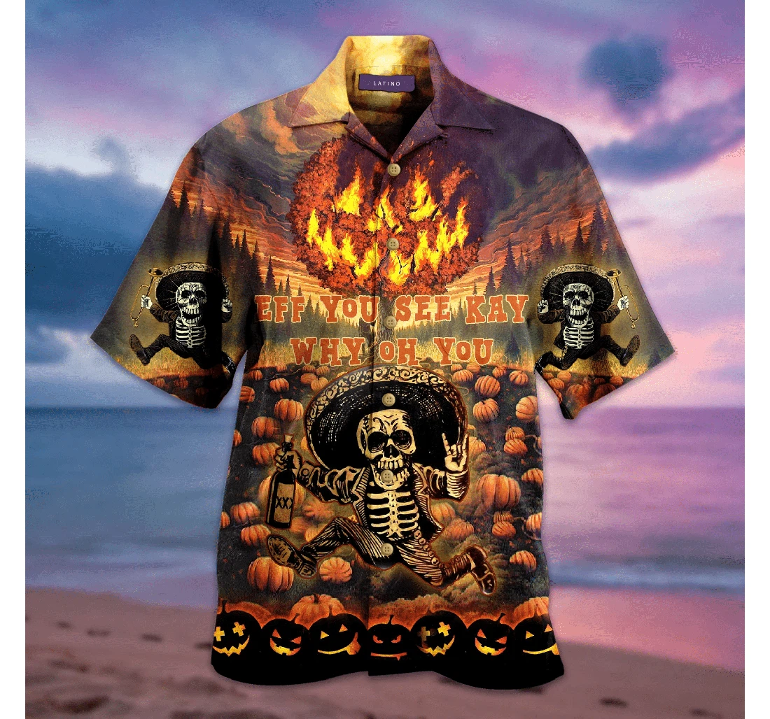 Personalized Eff You See Kay Why Oh You Hawaiian Shirt, Button Up Aloha Shirt For Men, Women