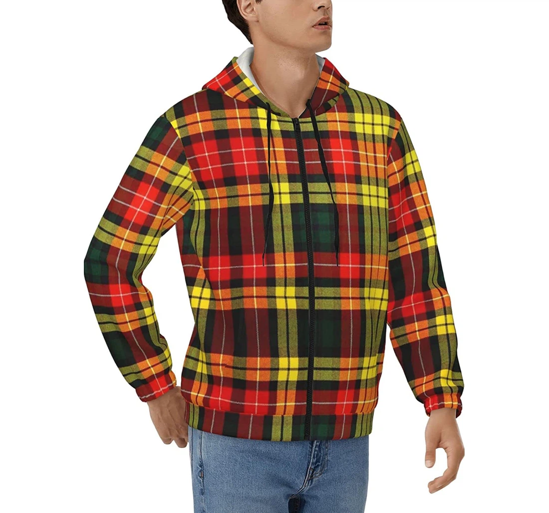 Personalized Buchanan Tartan Men's Jackets Coats - 3D Printed Pullover Hoodie