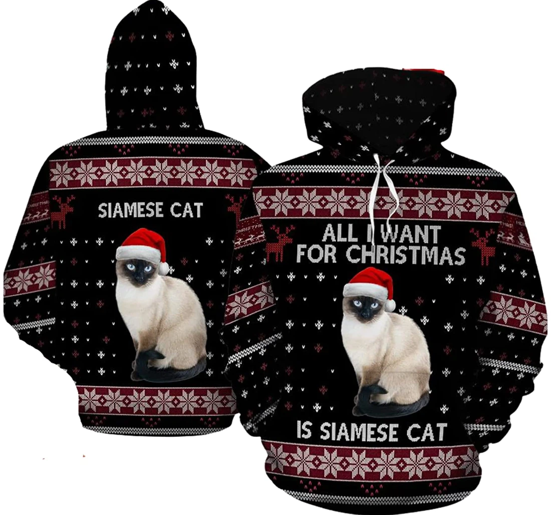 Personalized Pet Christmas Birthday Christmas - 3D Printed Pullover Hoodie