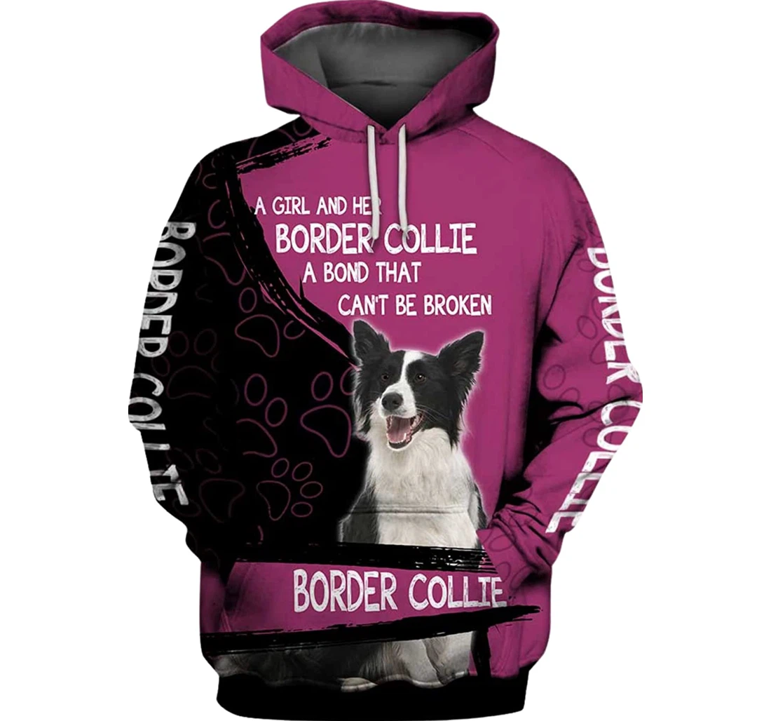 Personalized Purple Dogs Birthday Christmas Pets - 3D Printed Pullover Hoodie