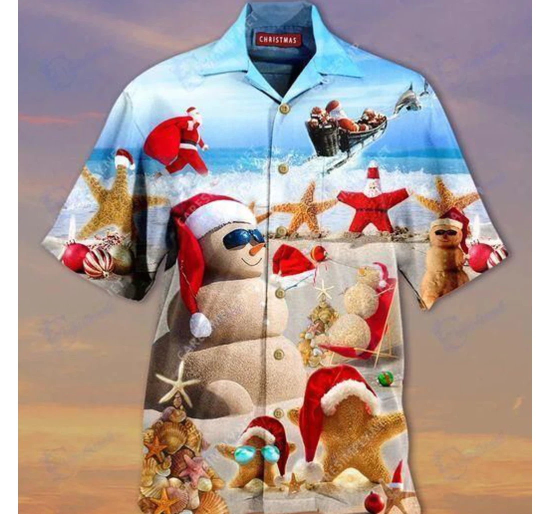 Personalized Funny Snowman Enjoy On The Hawaiian Shirt, Button Up Aloha Shirt For Men, Women