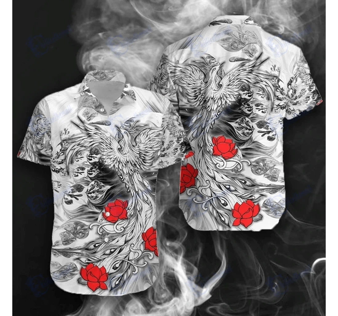 Personalized Viking Phoenix Hawaiian Shirt, Button Up Aloha Shirt For Men, Women