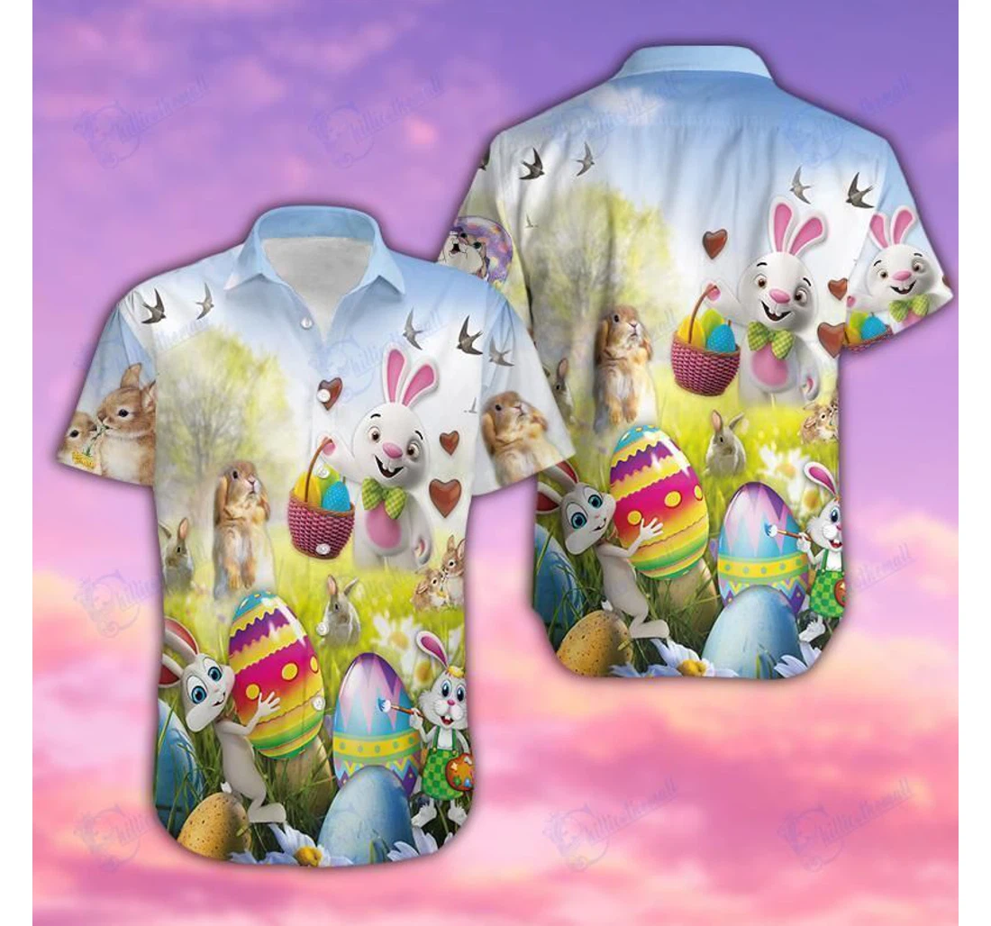 Personalized Find Bunny Enjoy Easter Day Dh-zides Sport Hawaiian Shirt, Button Up Aloha Shirt For Men, Women