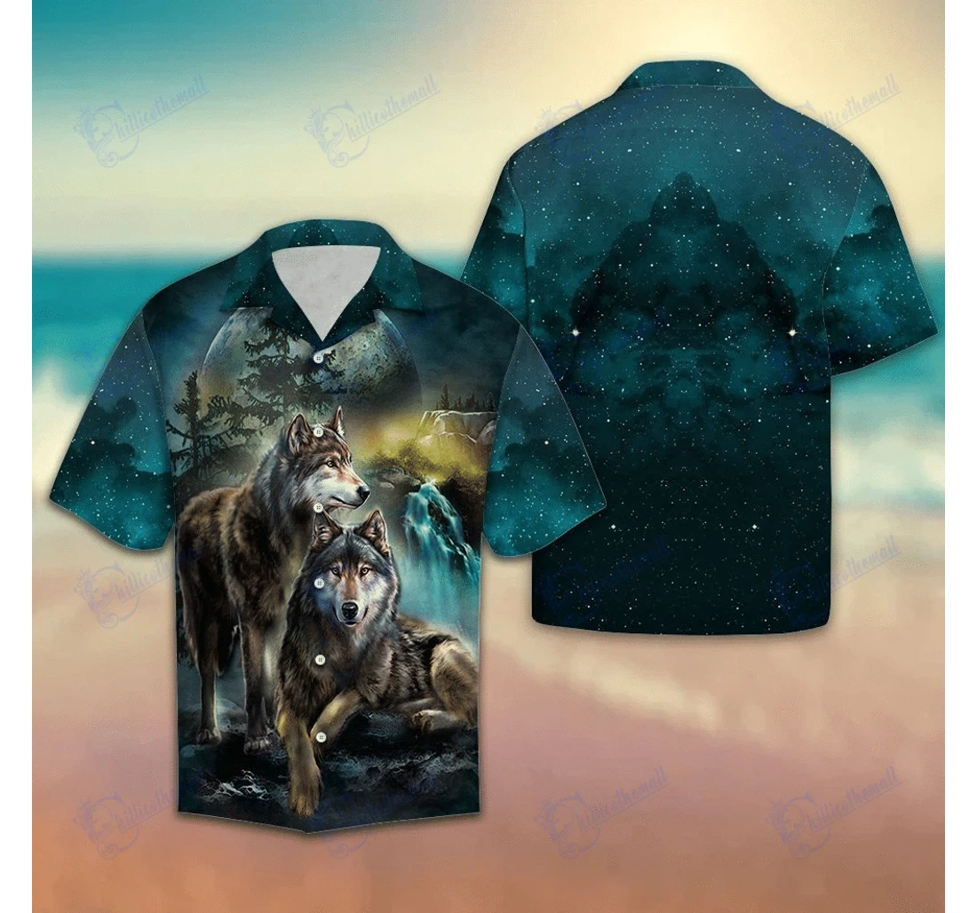 Personalized Chillicothemall Wolf Hawaiian Shirt, Button Up Aloha Shirt For Men, Women