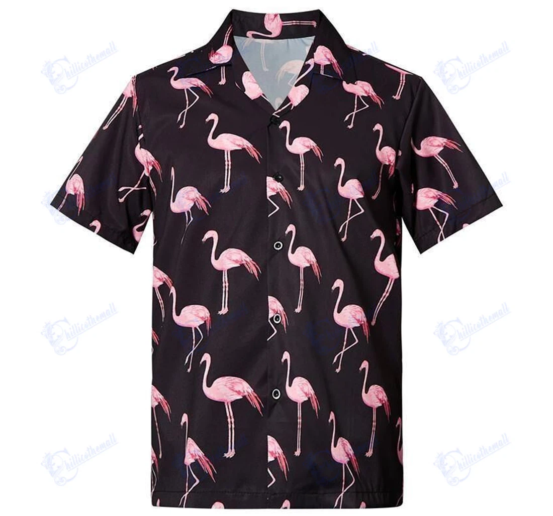 Personalized Mens Flamingo- Zides-sport Hawaiian Shirt, Button Up Aloha Shirt For Men, Women