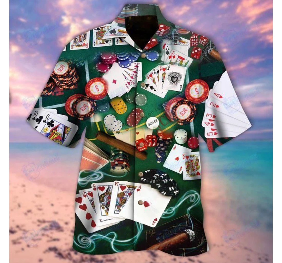 Personalized Poker Take The Risk Of Loose Hawaiian Shirt, Button Up Aloha Shirt For Men, Women