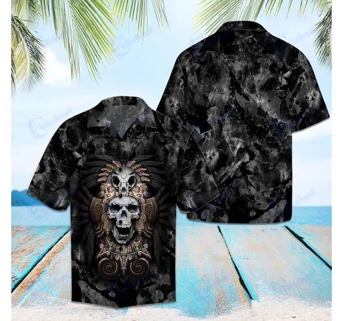 Personalized Amazing Skull Hawaiian Shirt, Button Up Aloha Shirt For Men, Women