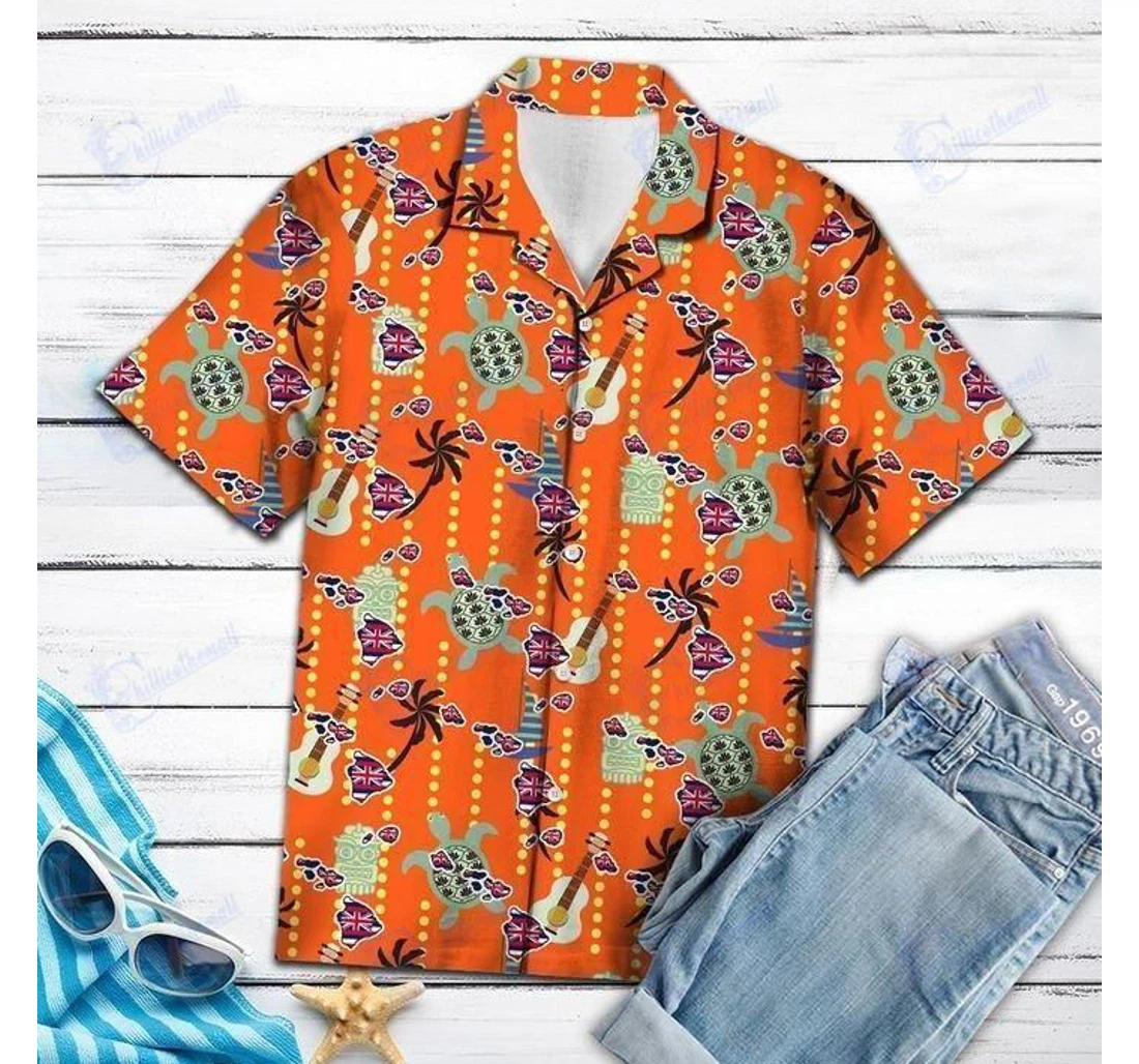 Personalized Ukulele Hawaiian Shirt, Button Up Aloha Shirt For Men, Women