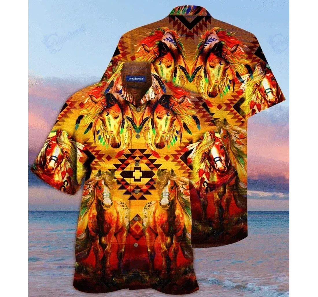 Personalized Discover Cool Amazing War Horse Hawaiian Shirt, Button Up Aloha Shirt For Men, Women