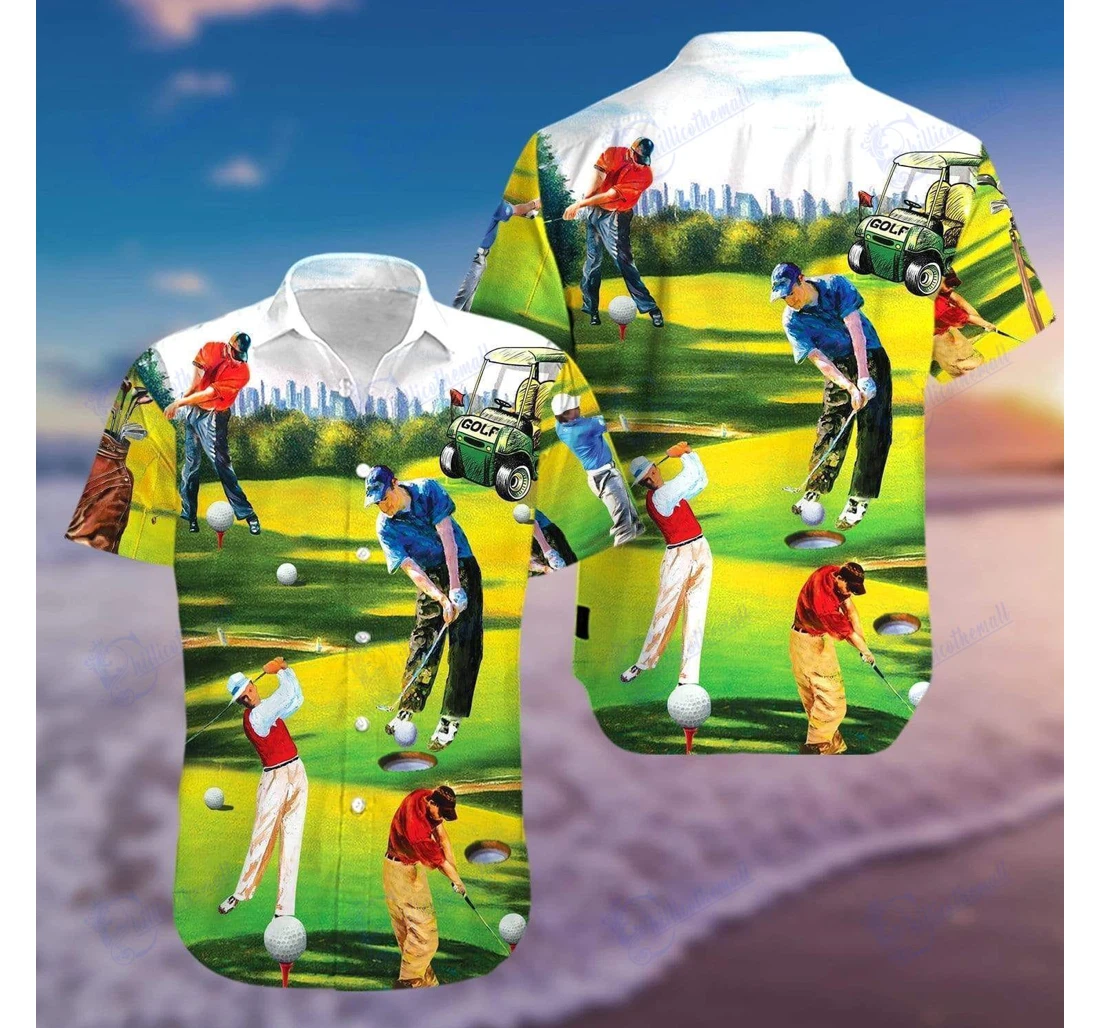 Personalized Life Is Better On The Golf Course Kv Hawaiian Shirt, Button Up Aloha Shirt For Men, Women