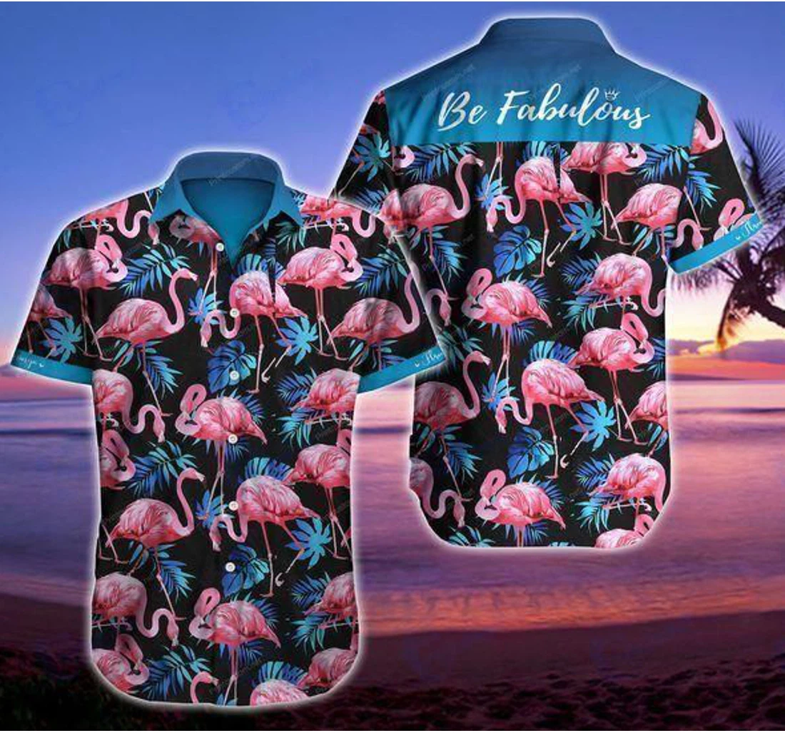 Personalized This Awesome Flamingo Hawaiian Shirt, Button Up Aloha Shirt For Men, Women