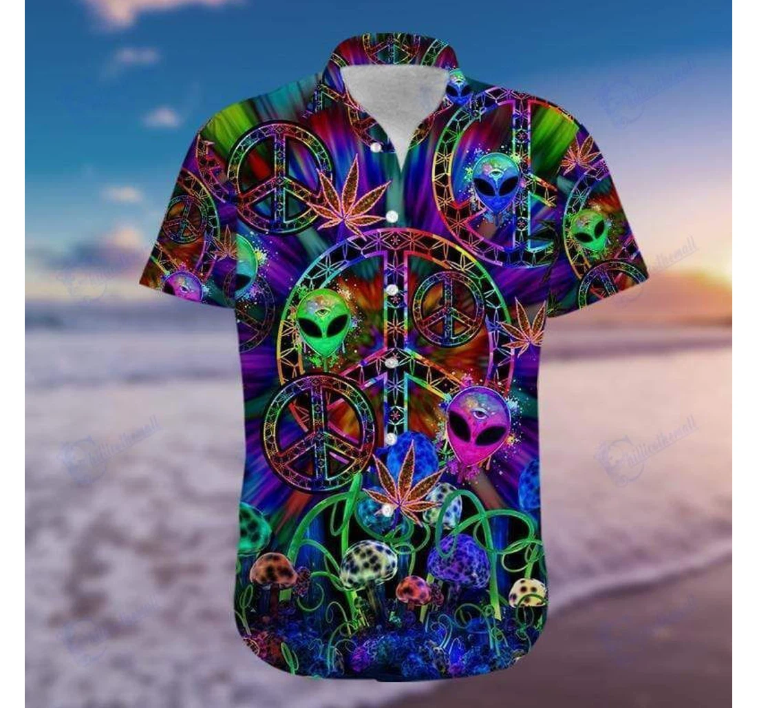 Personalized Stay Trippy Little Hippie Hawaiian Shirt, Button Up Aloha Shirt For Men, Women