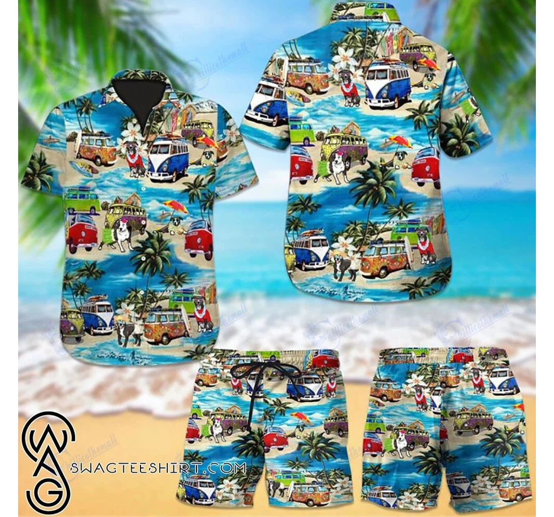 Personalized Beach Pitbull Dog Shirt- Zides-sport Hawaiian Shirt, Button Up Aloha Shirt For Men, Women