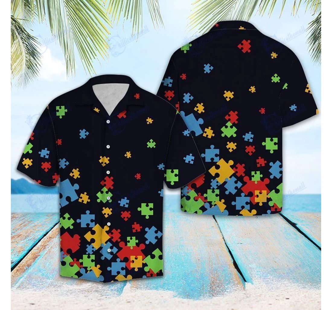 Personalized Discover Cool Autism Awareness Hawaiian Shirt, Button Up Aloha Shirt For Men, Women