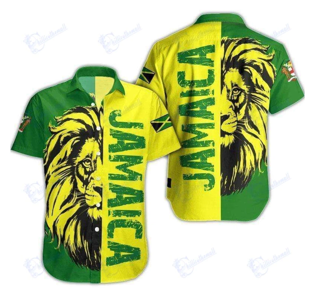 Personalized Find Jamaica Lion- Chillicothemall Hawaiian Shirt, Button Up Aloha Shirt For Men, Women