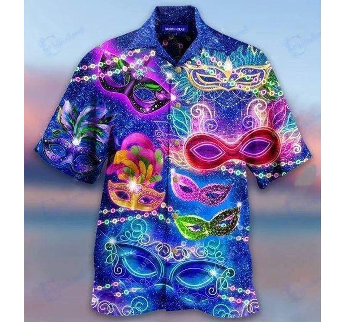 Personalized Find The Beads Mardi Gras Hawaiian Shirt, Button Up Aloha Shirt For Men, Women