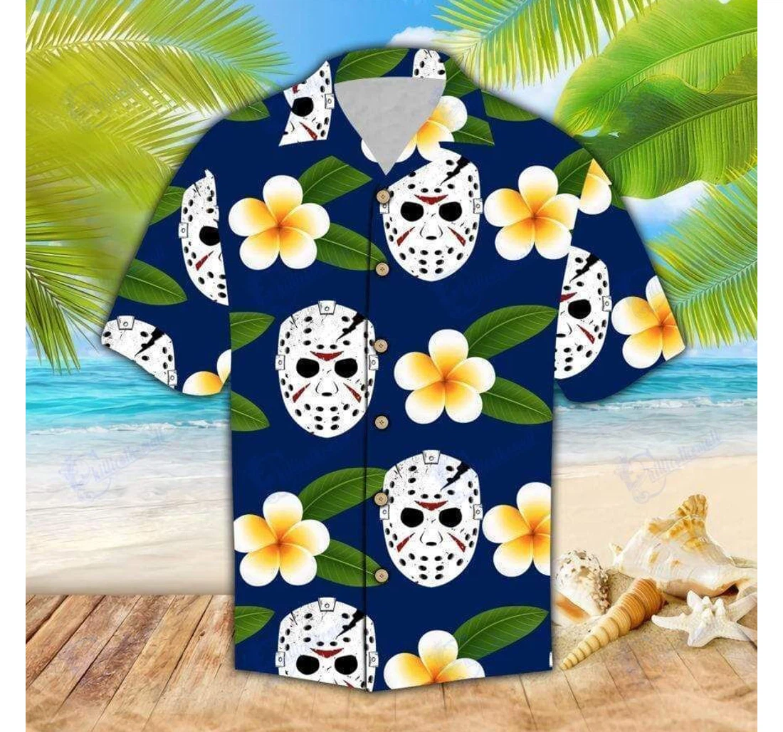 Personalized Hockey With Porcelain Flower V Hawaiian Shirt, Button Up Aloha Shirt For Men, Women