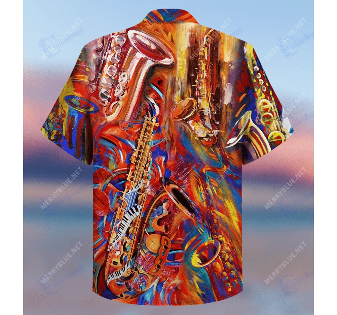 Personalized Find Music On World Off Saxophone Hawaiian Shirt, Button Up Aloha Shirt For Men, Women