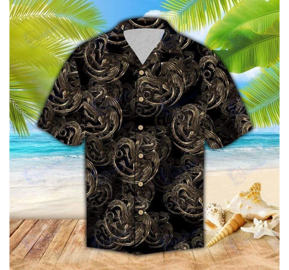 Personalized High Quality Heads Dragons Hawaiian Shirt, Button Up Aloha Shirt For Men, Women