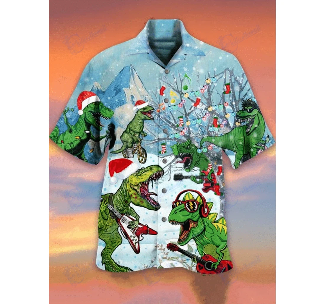 Personalized Zides-sport Dinosaur Hawaiian Shirt, Button Up Aloha Shirt For Men, Women