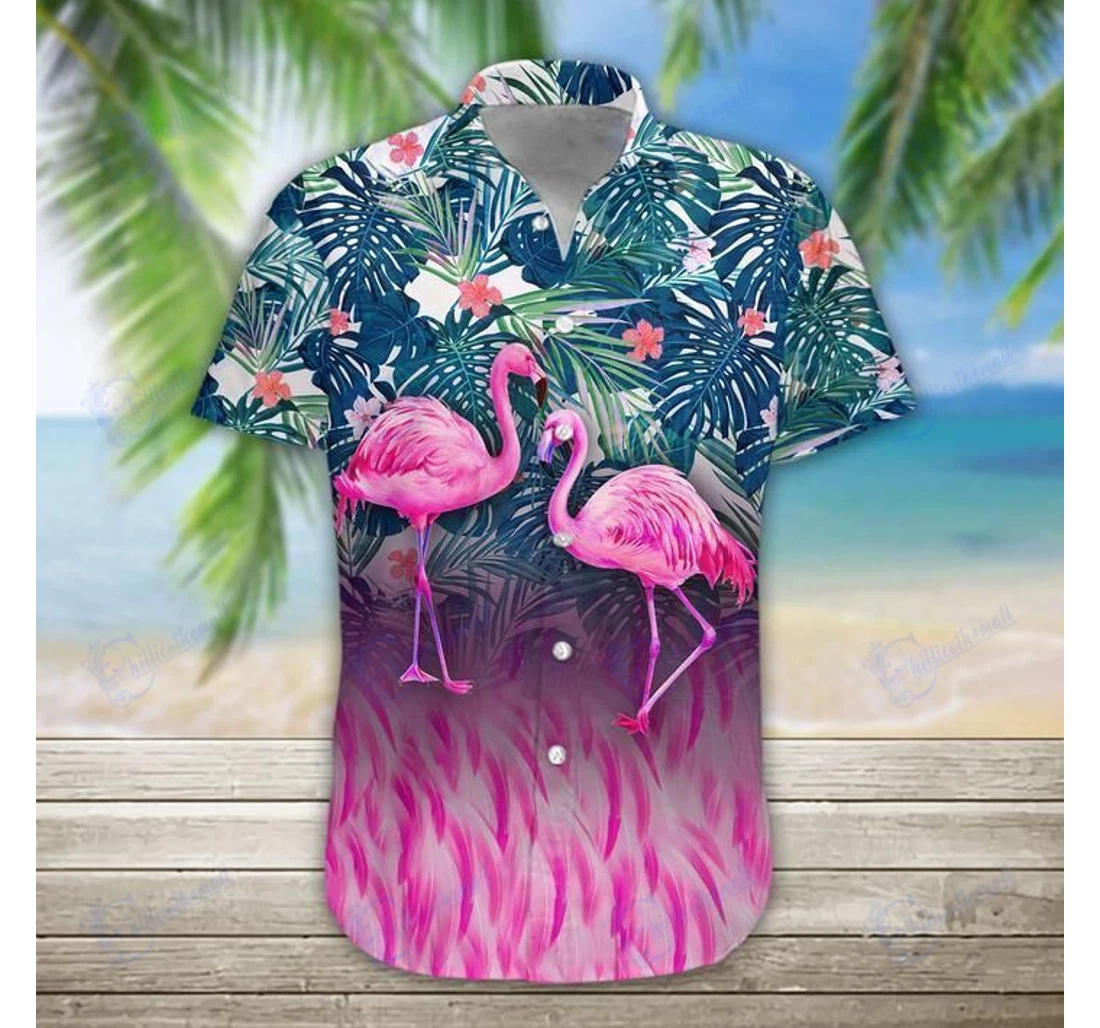 Personalized Flamingo Shirt- Zides-sport Hawaiian Shirt, Button Up Aloha Shirt For Men, Women