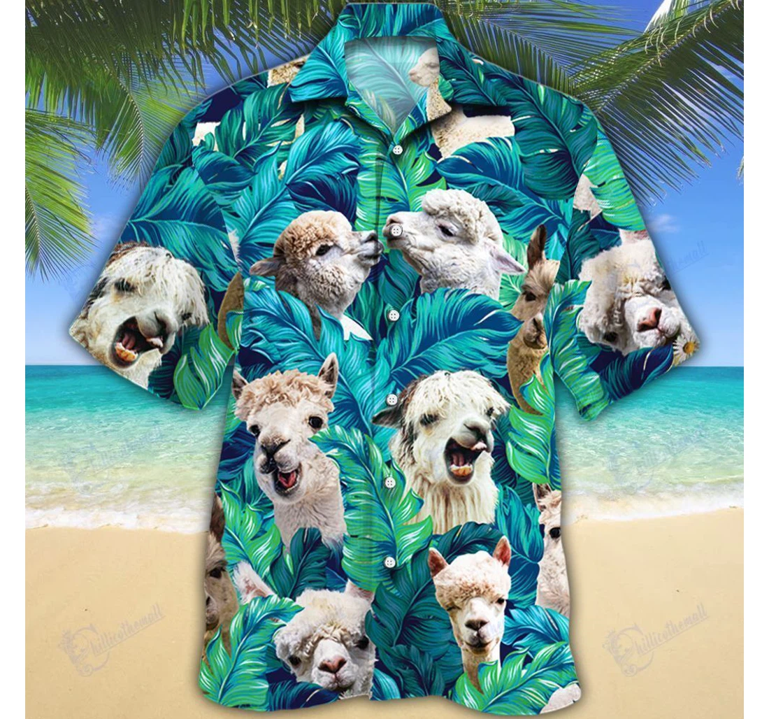 Personalized Alpaca Lovers Hawaiian Shirt, Button Up Aloha Shirt For Men, Women