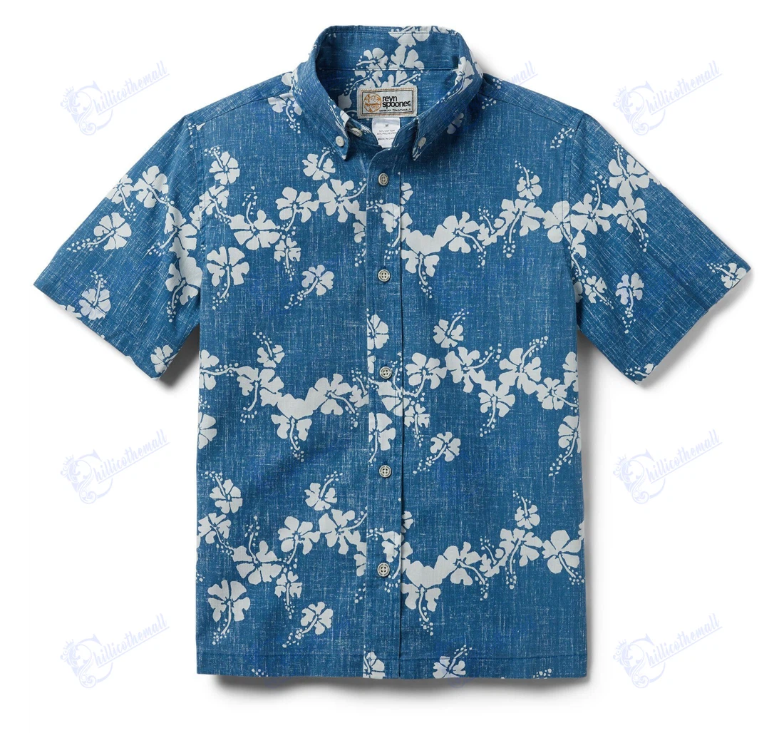 Personalized Mini Th State Boys Dark Blue Hawaiian Shirt, Button Up Aloha Shirt For Men, Women