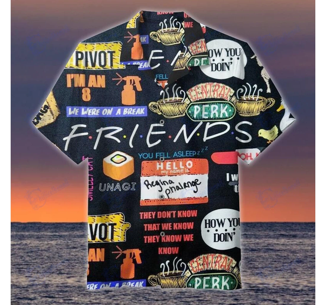 Personalized Zides-sport Friends Awesome Hawaiian Shirt, Button Up Aloha Shirt For Men, Women