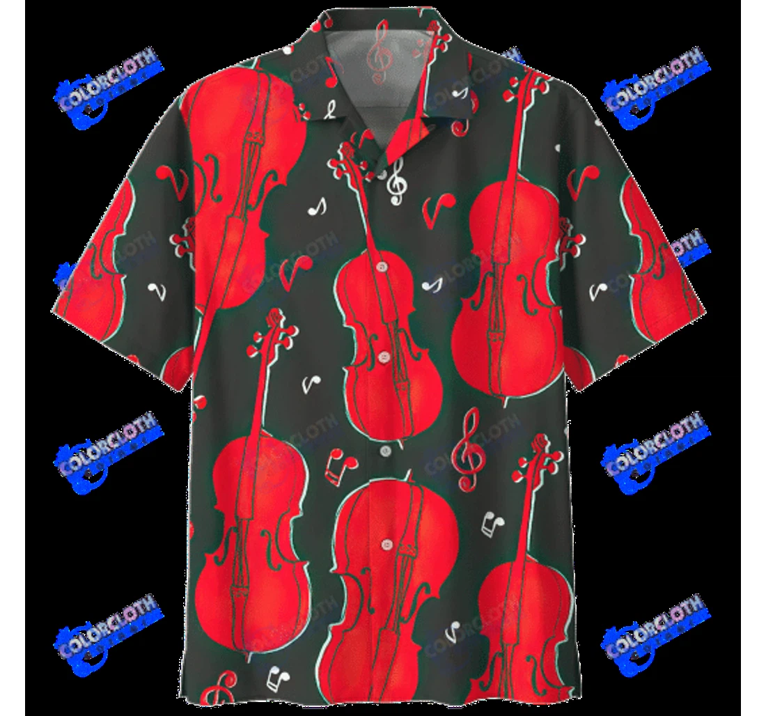 Personalized Violin Ty Hawaiian Shirt, Button Up Aloha Shirt For Men, Women