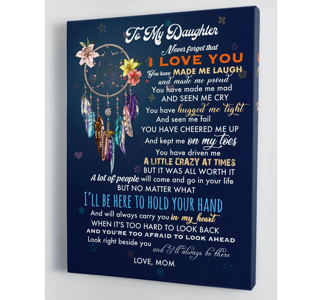 Personalized Poster, Canvas - A Special To Daughter Her Or Print Framed Wall Art