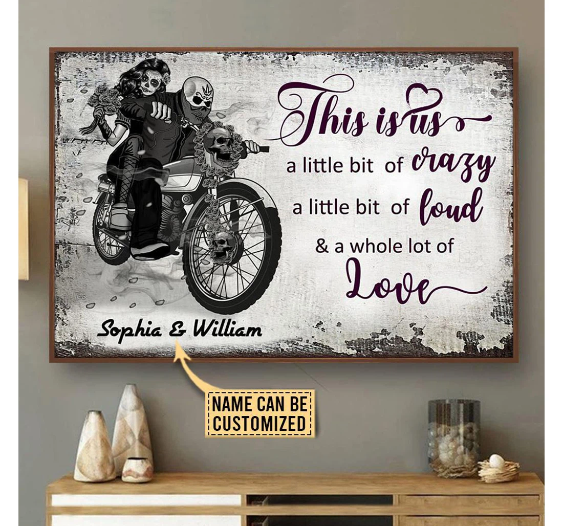 Poster, Canvas - Motorcycling Sketch A Little Bit Custom Print Framed Wall Art