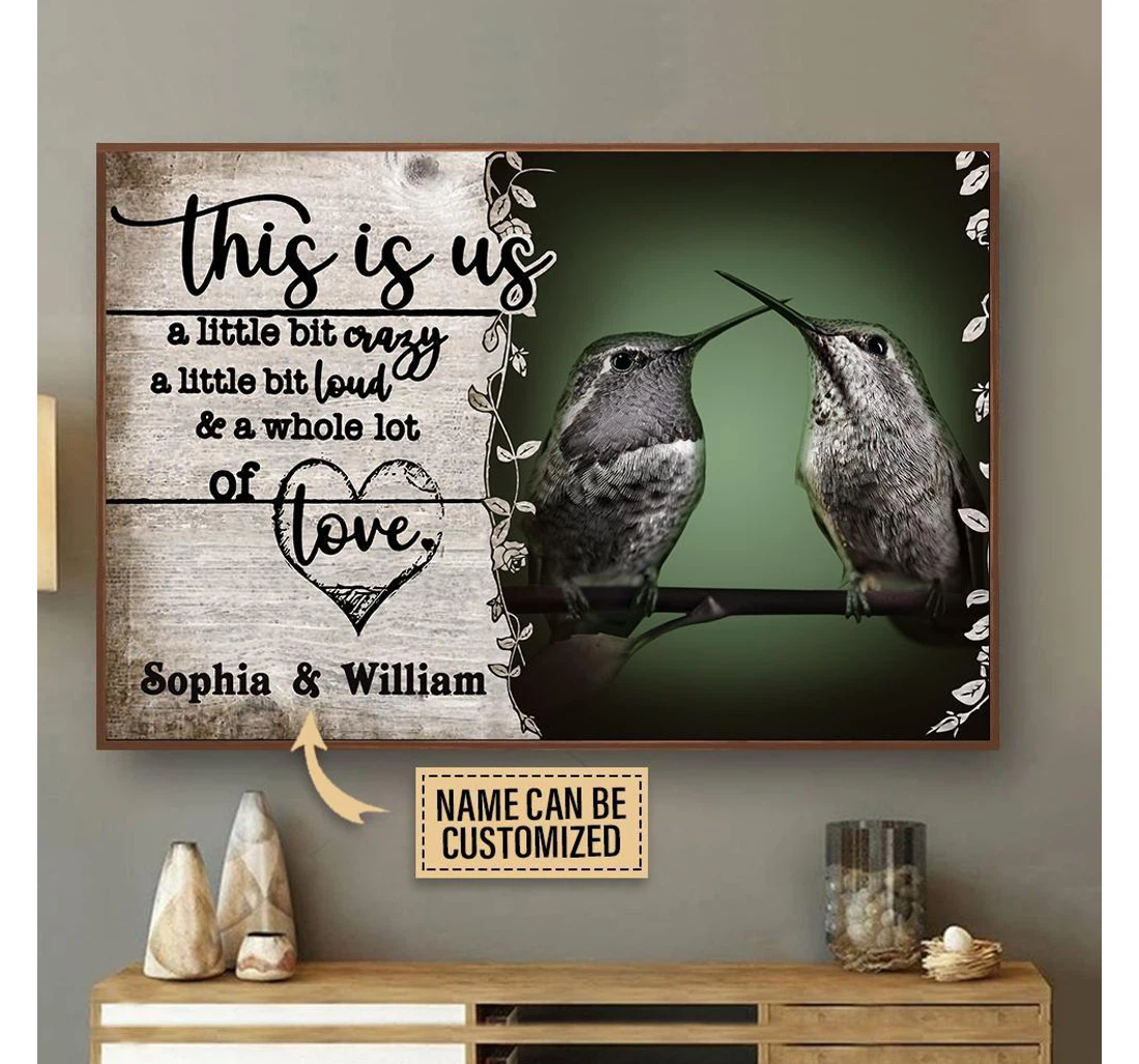Poster, Canvas - Hummingbird A Little Bit Custom Print Framed Wall Art