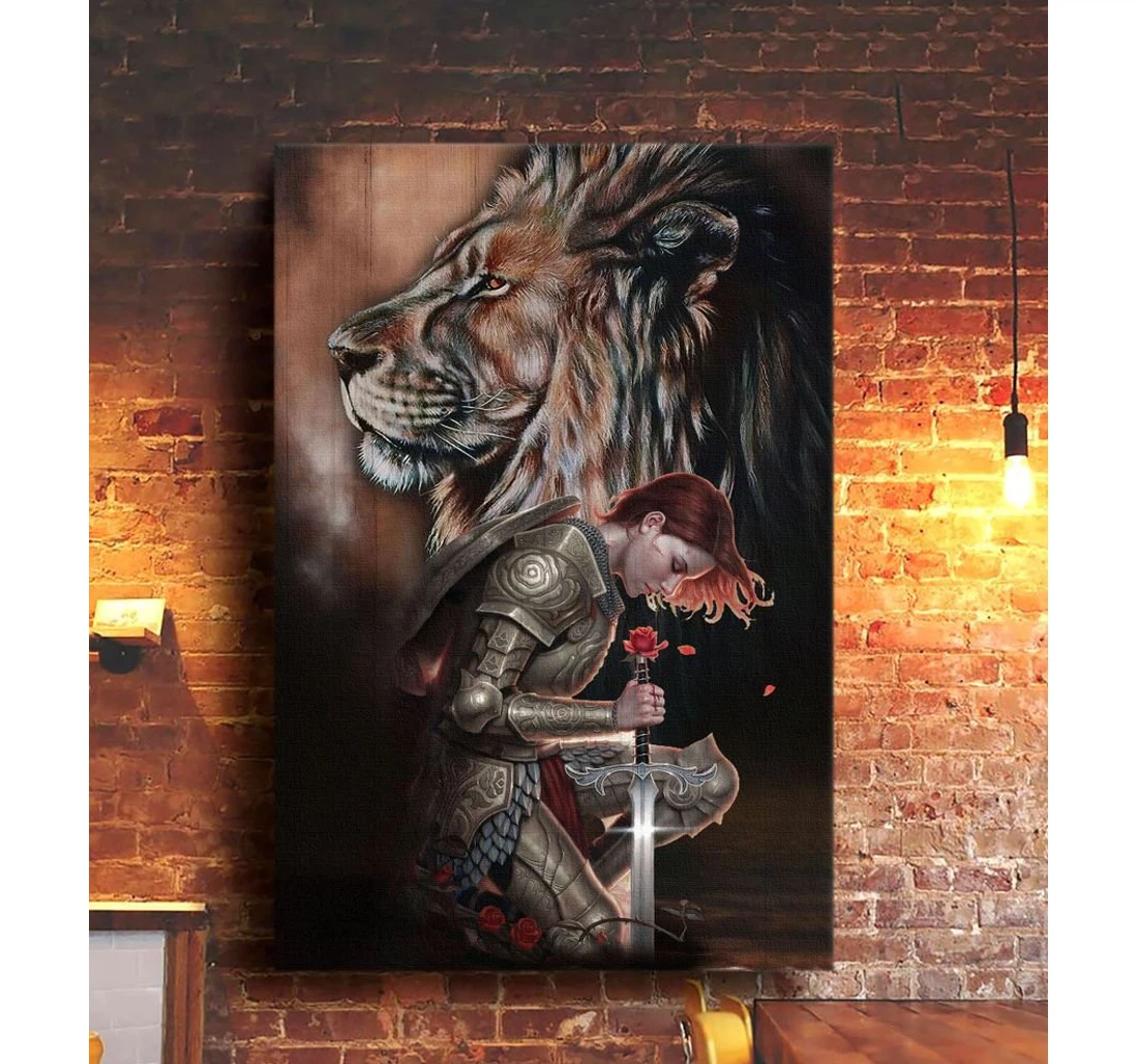 Poster, Canvas - Jesus Warrior Of God Special Custom Print Framed Wall Art