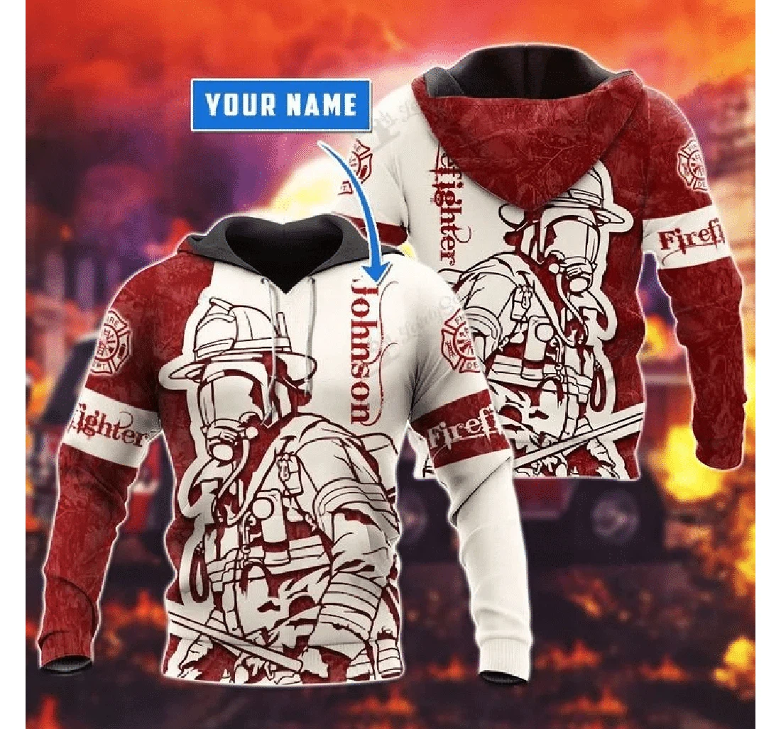 Firefighter Personalized Ty - 3D Printed Pullover Hoodie