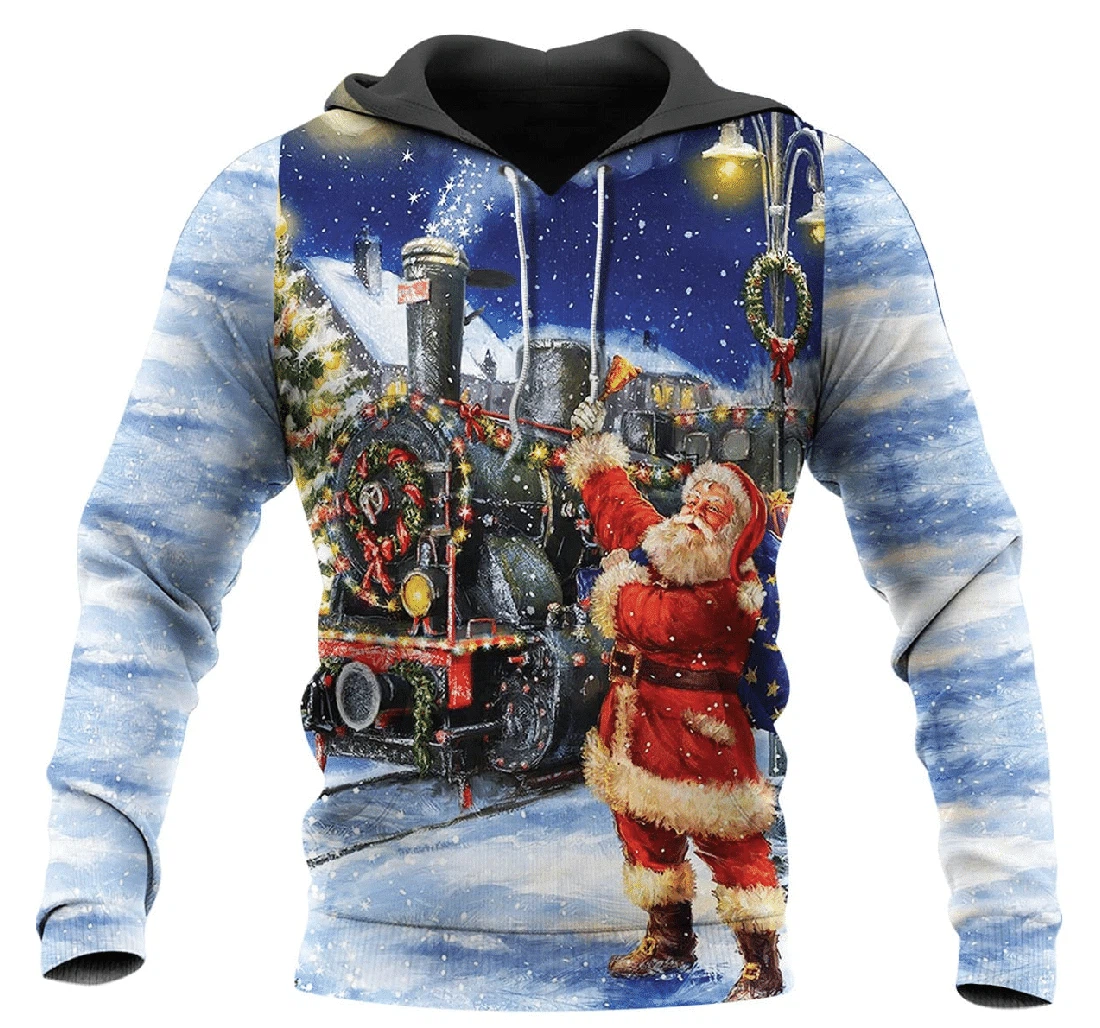 Personalized Train To Christmas Lh - 3D Printed Pullover Hoodie