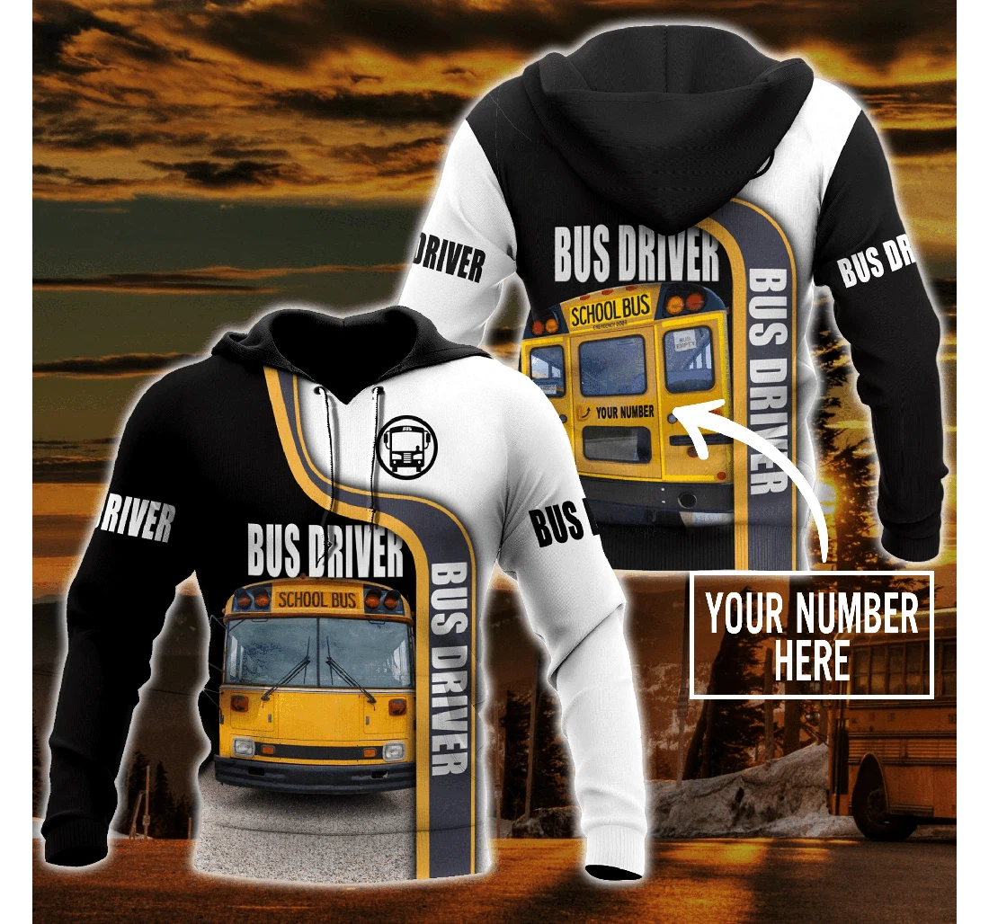 Personalized Bus Driver Lh - 3D Printed Pullover Hoodie