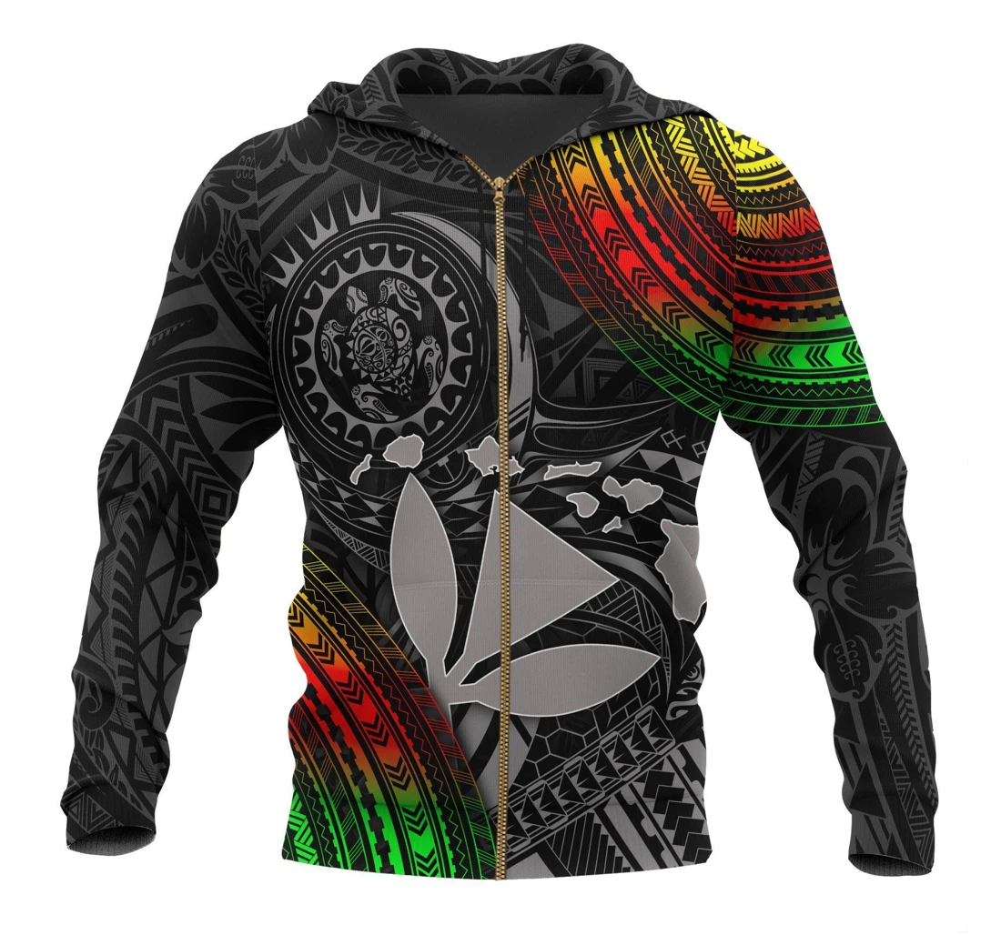 Personalized Hawaii Polynesian Kanaka Maoli Hawaiian Map Kdaoa - 3D Printed Pullover Hoodie