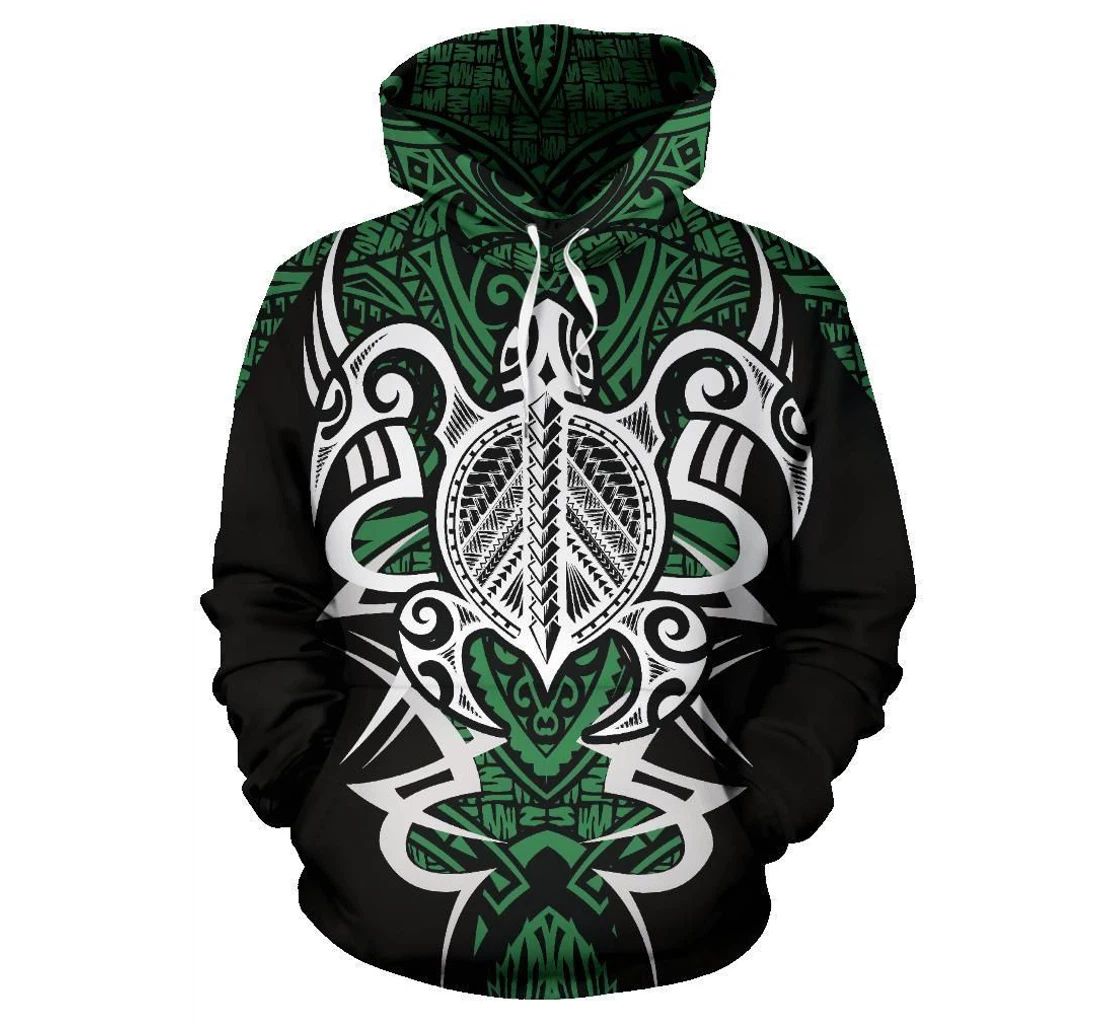 Personalized Hawaii Turtle Tribal Green Otbtp - 3D Printed Pullover Hoodie